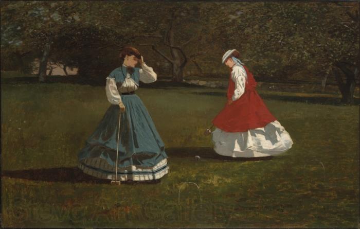 Winslow Homer A Game of Croquet Norge oil painting art